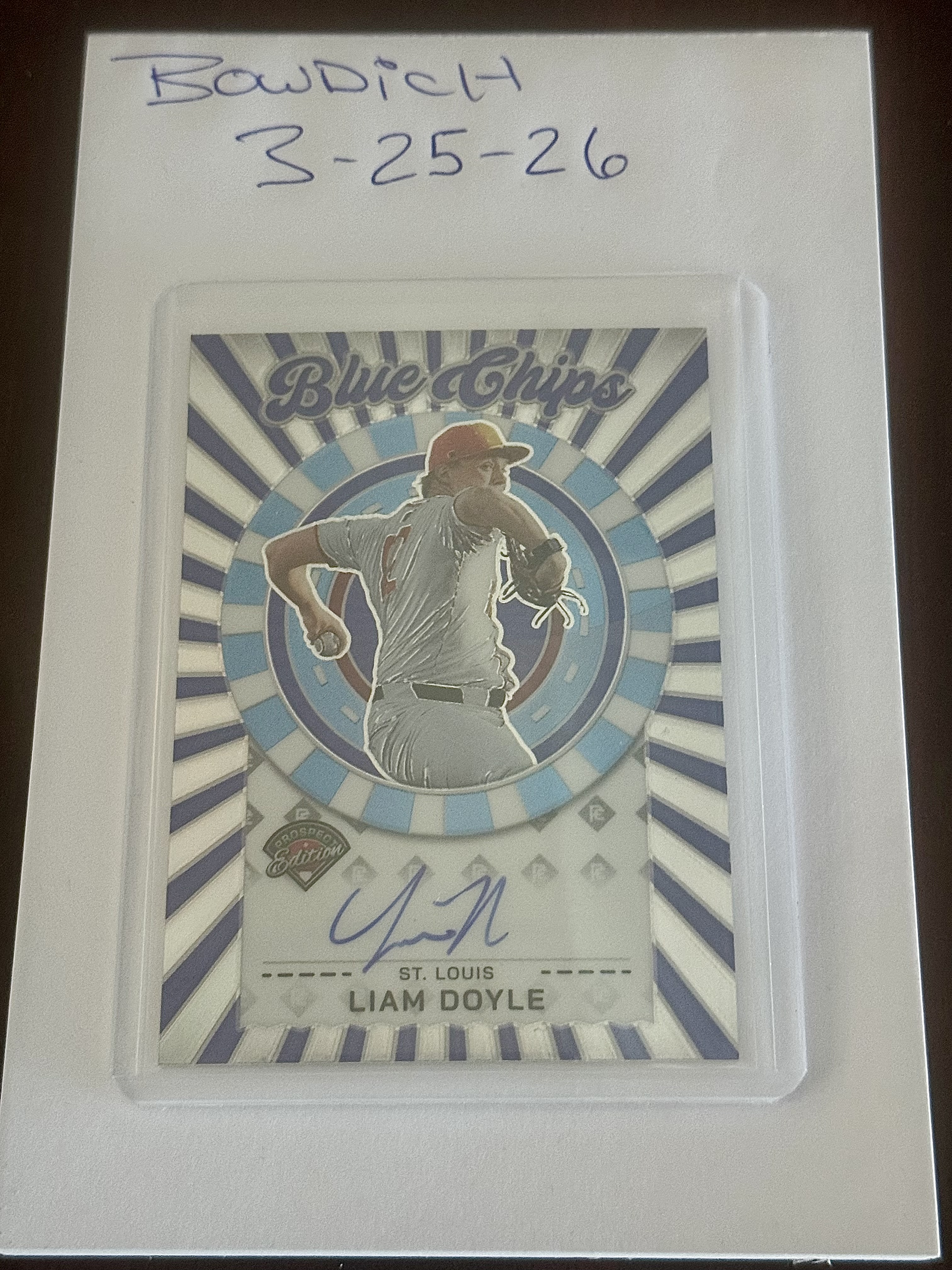 2025 Panini prospect edition Blue Chips Liam Doyle auto