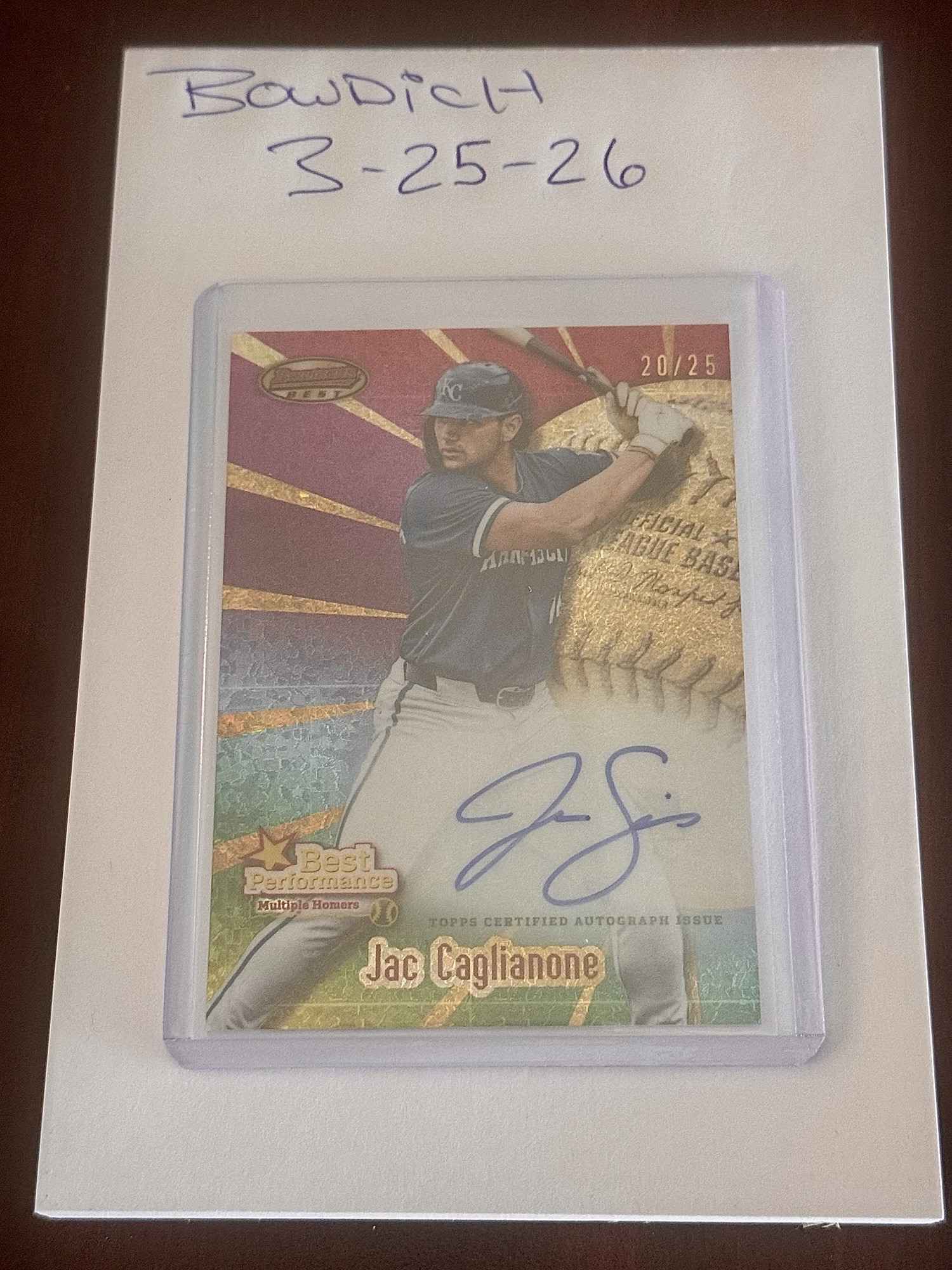 2025 Bowmans Best Jac Caglianone /25 auto