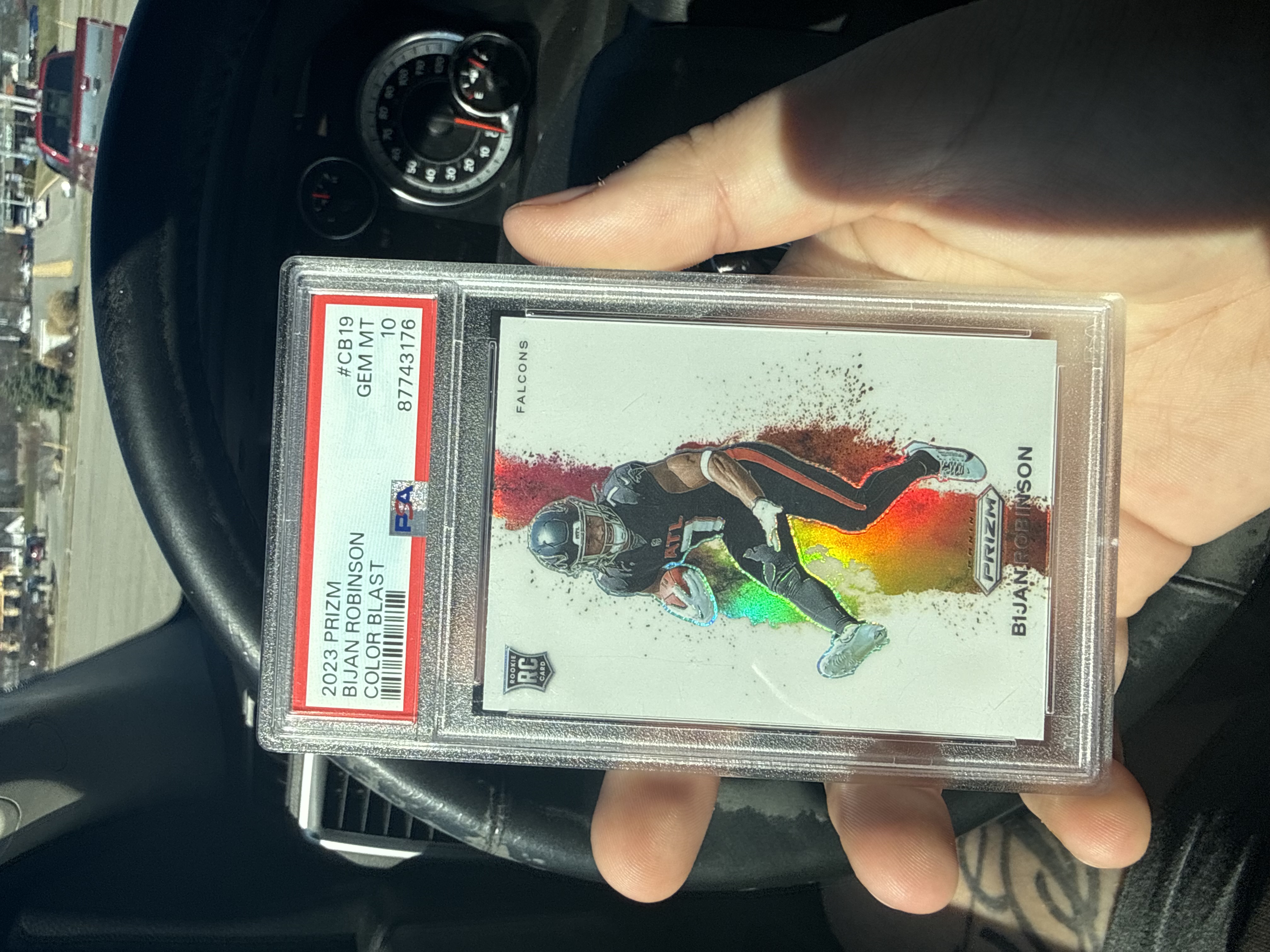 2023 Prizm Bijan Robinson Color Blast PSA 10