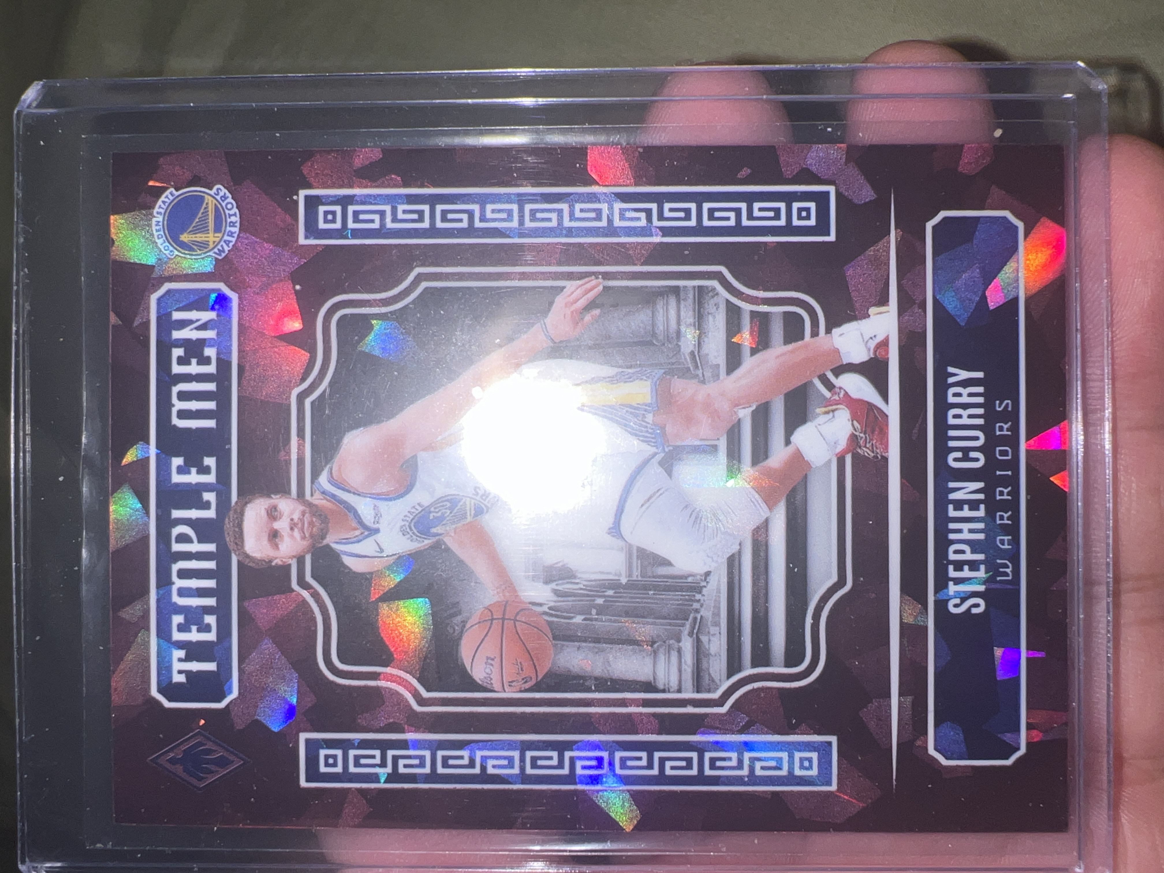 2023-24 - Panini Phoenix - Stephen Curry /275 - purple cracked ice - Temple Men - #16