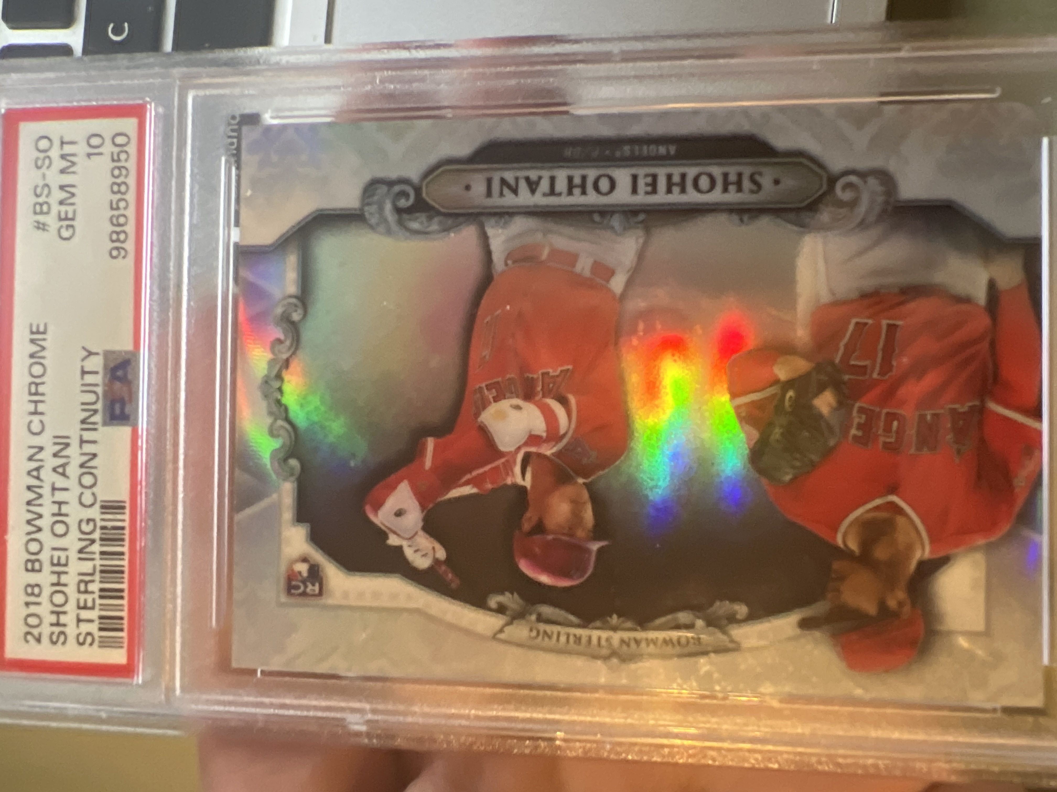 2018 - Bowman Sterling - Shohei Ohtani ROOKIE - refractor horizontal PSA 10 #BS-SO